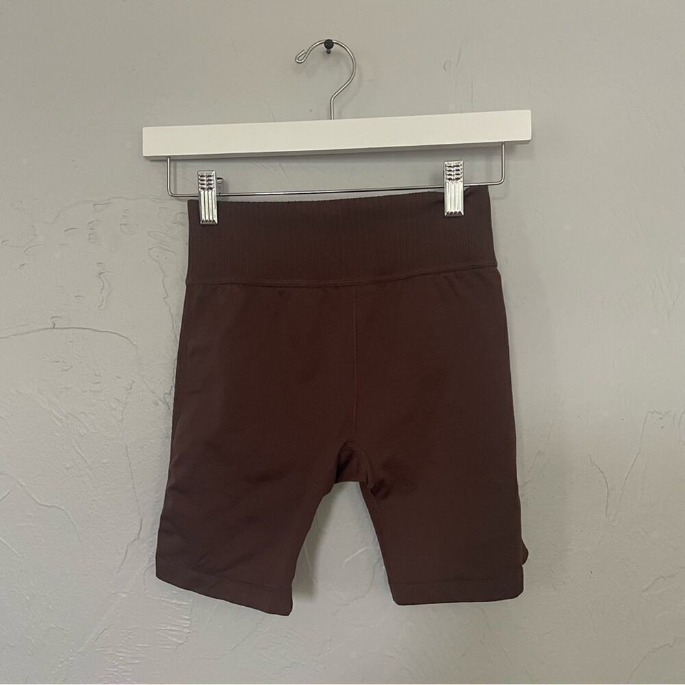 Aeropostale Brown High-Waisted Ripped Spandex Shorts XS